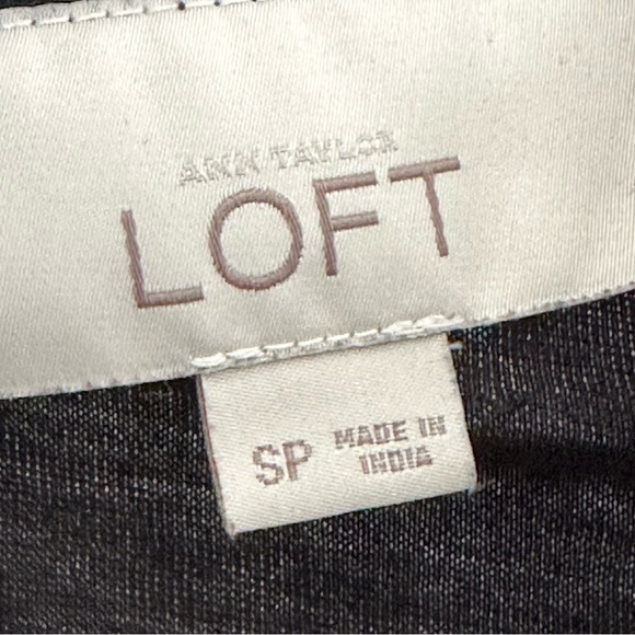 Ann Taylor LOFT Pleated Black Lace Top - Picture 3 of 6